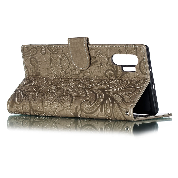 Lace Flower Horizontal Flip Leather Case with Holder & Card Slots & Wallet for Galaxy Note 10+