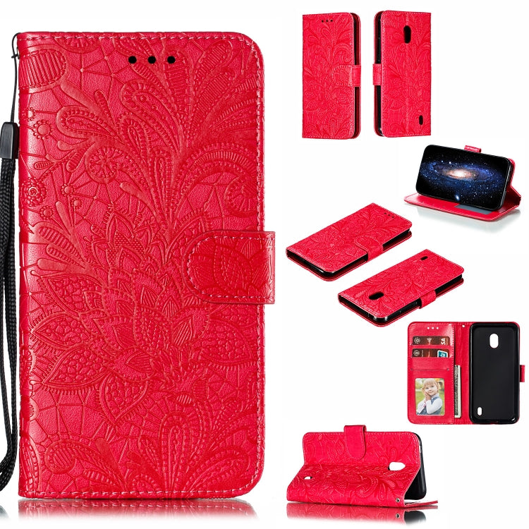 Lace Flower Horizontal Flip Leather Case with Holder & Card Slots & Wallet for Nokia 2.2