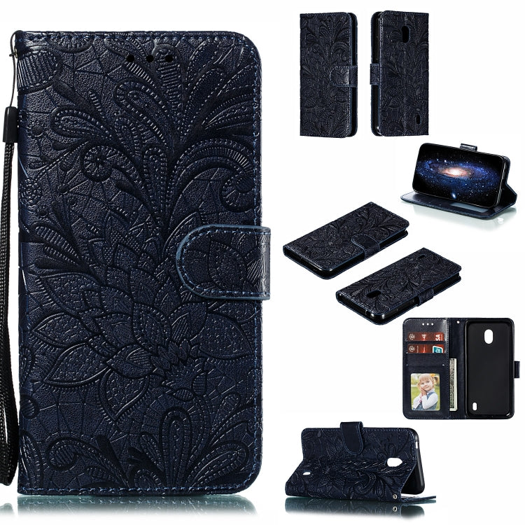 Lace Flower Horizontal Flip Leather Case with Holder & Card Slots & Wallet for Nokia 2.2