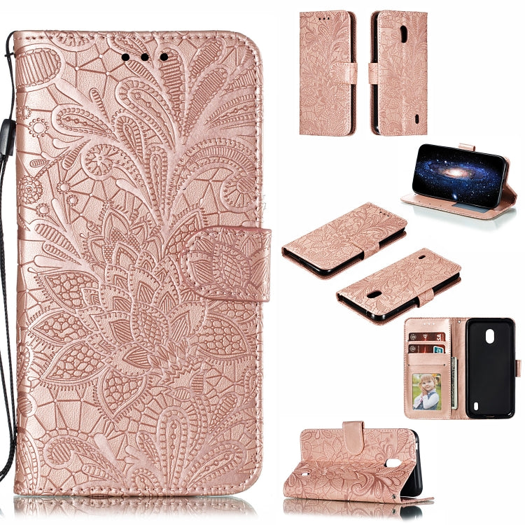 Lace Flower Horizontal Flip Leather Case with Holder & Card Slots & Wallet for Nokia 2.2