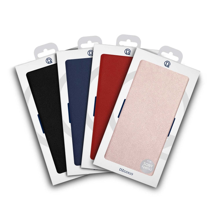DZGOGO MILO Series PC + PU Horizontal Flip Leather Case with Holder & Card Slot & Wallet For Sony Xperia 2