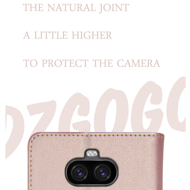 DZGOGO MILO Series PC + PU Horizontal Flip Leather Case with Holder & Card Slot & Wallet For Sony Xperia 20