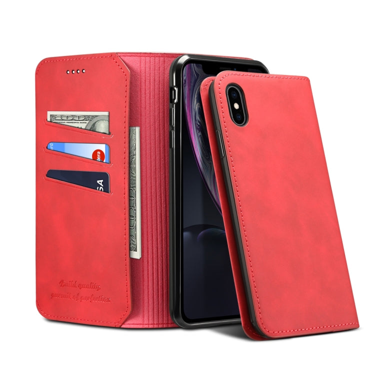 For iPhone X / XS PU + TPU Horizontal Flip Leather Case with Holder & Card Slots & Wallet