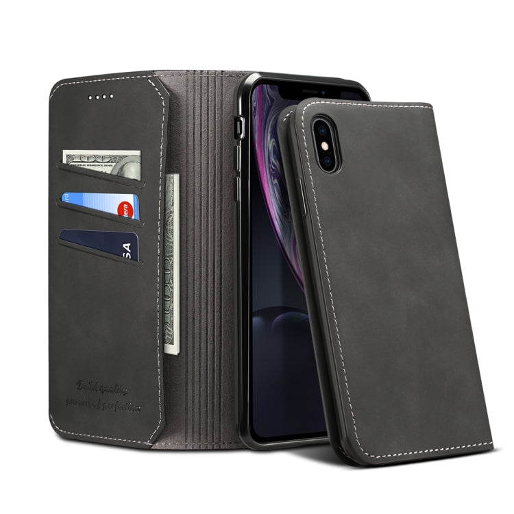For iPhone XS Max PU + TPU Horizontal Flip Leather Case with Holder & Card Slots & Wallet
