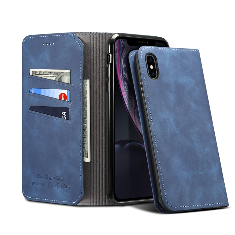 For iPhone XS Max PU + TPU Horizontal Flip Leather Case with Holder & Card Slots & Wallet