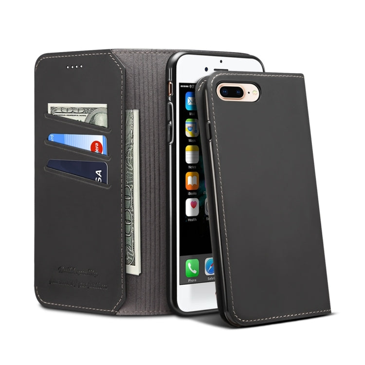 PU + TPU Horizontal Flip Leather Case with Holder & Card Slots & Wallet for iPhone 7 Plus / 8 Plus