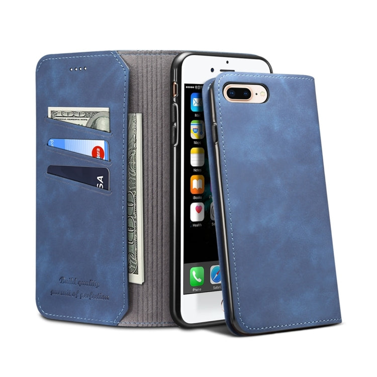 PU + TPU Horizontal Flip Leather Case with Holder & Card Slots & Wallet for iPhone 7 Plus / 8 Plus