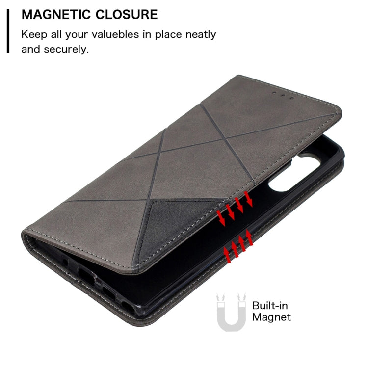Rhombus Texture Horizontal Flip Magnetic Leather Case with Holder & Card Slots & Wallet For Galaxy Note10