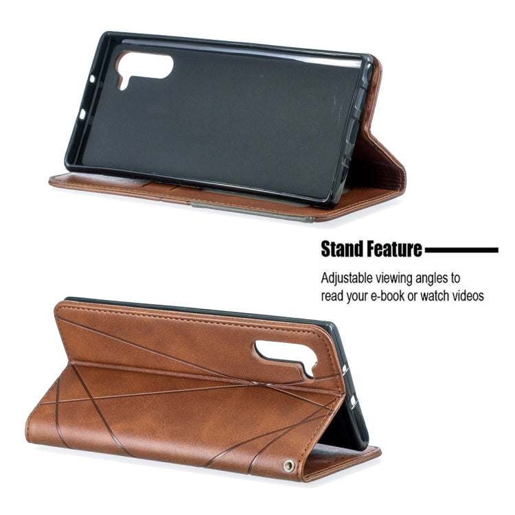 Rhombus Texture Horizontal Flip Magnetic Leather Case with Holder & Card Slots & Wallet For Galaxy Note10