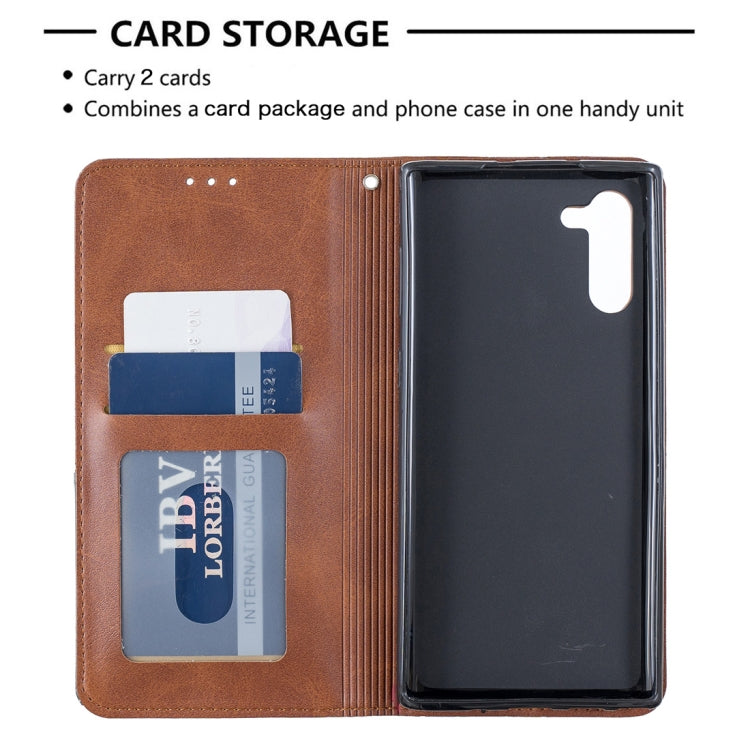 Rhombus Texture Horizontal Flip Magnetic Leather Case with Holder & Card Slots & Wallet For Galaxy Note10