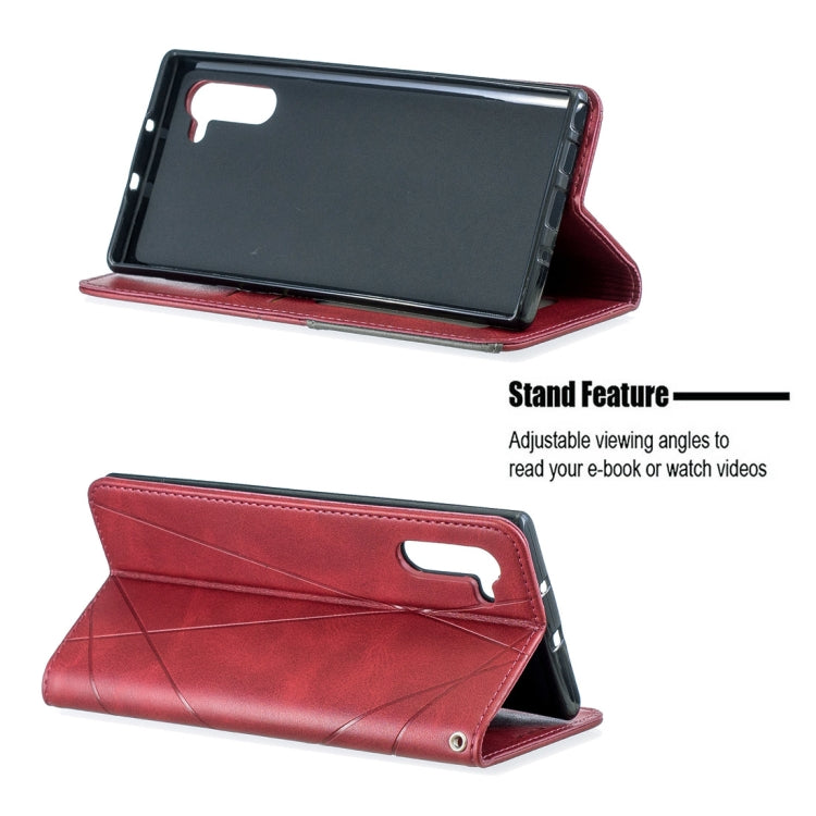 Rhombus Texture Horizontal Flip Magnetic Leather Case with Holder & Card Slots & Wallet For Galaxy Note10