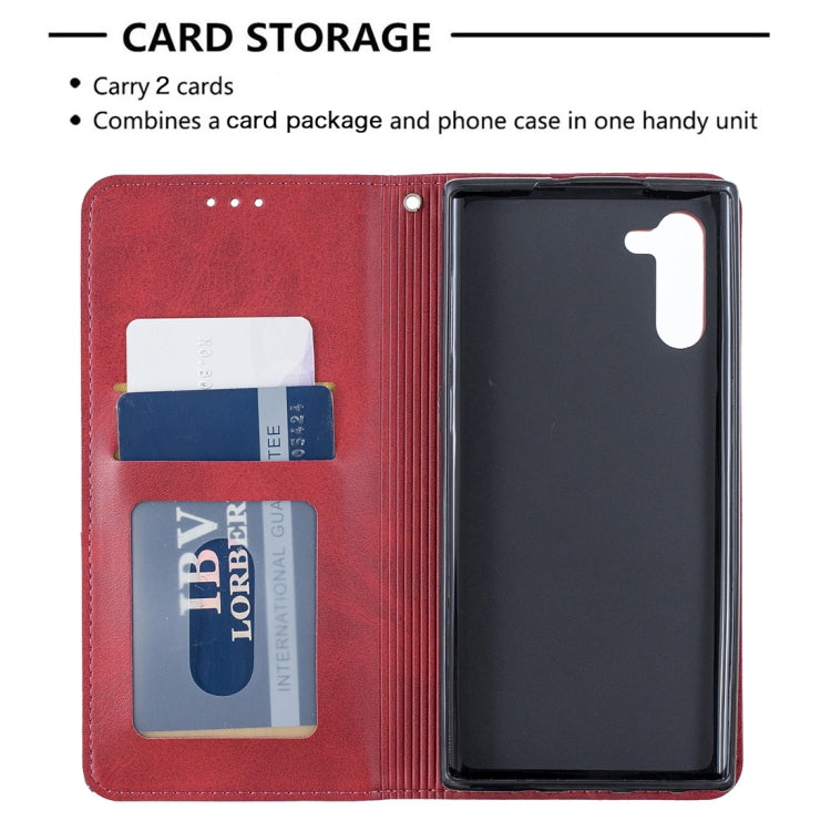 Rhombus Texture Horizontal Flip Magnetic Leather Case with Holder & Card Slots & Wallet For Galaxy Note10