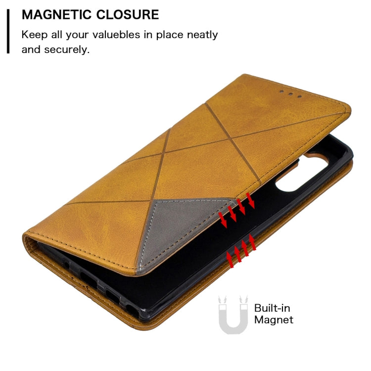 Rhombus Texture Horizontal Flip Magnetic Leather Case with Holder & Card Slots & Wallet For Galaxy Note10