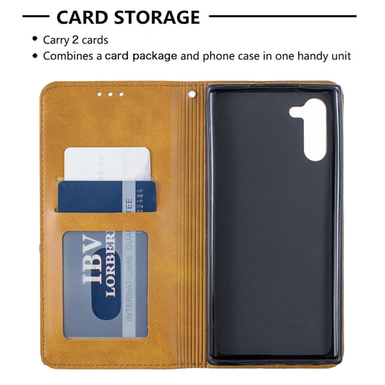 Rhombus Texture Horizontal Flip Magnetic Leather Case with Holder & Card Slots & Wallet For Galaxy Note10