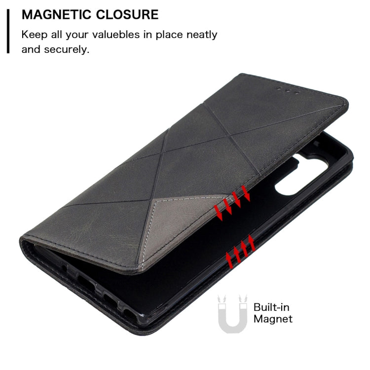 Rhombus Texture Horizontal Flip Magnetic Leather Case with Holder & Card Slots & Wallet For Galaxy Note10