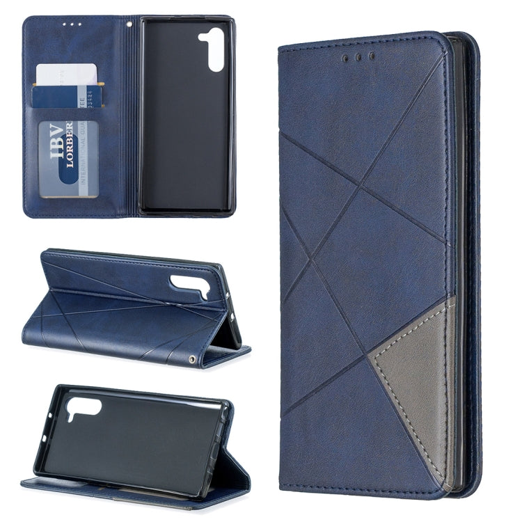 Rhombus Texture Horizontal Flip Magnetic Leather Case with Holder & Card Slots & Wallet For Galaxy Note10