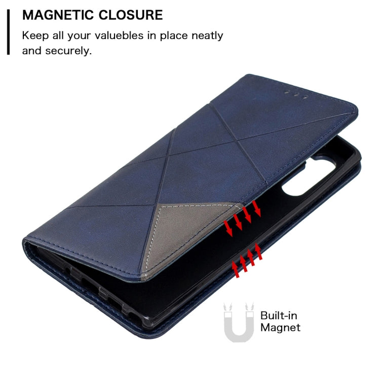 Rhombus Texture Horizontal Flip Magnetic Leather Case with Holder & Card Slots & Wallet For Galaxy Note10