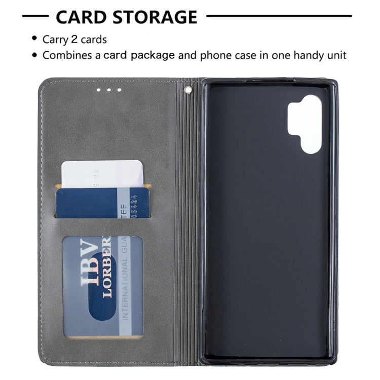 Rhombus Texture Horizontal Flip Magnetic Leather Case with Holder & Card Slots & Wallet For Galaxy Note10+