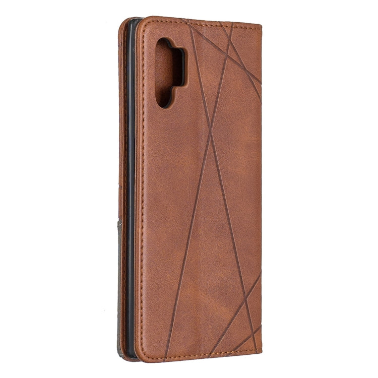 Rhombus Texture Horizontal Flip Magnetic Leather Case with Holder & Card Slots & Wallet For Galaxy Note10+