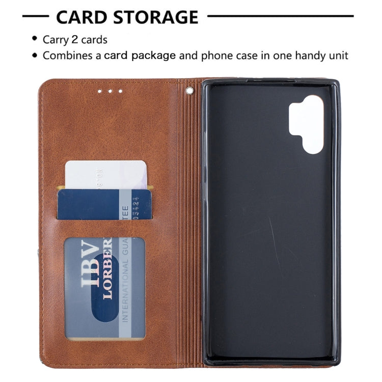 Rhombus Texture Horizontal Flip Magnetic Leather Case with Holder & Card Slots & Wallet For Galaxy Note10+