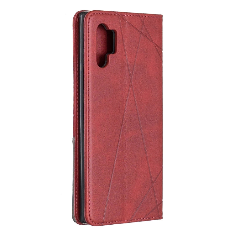 Rhombus Texture Horizontal Flip Magnetic Leather Case with Holder & Card Slots & Wallet For Galaxy Note10+