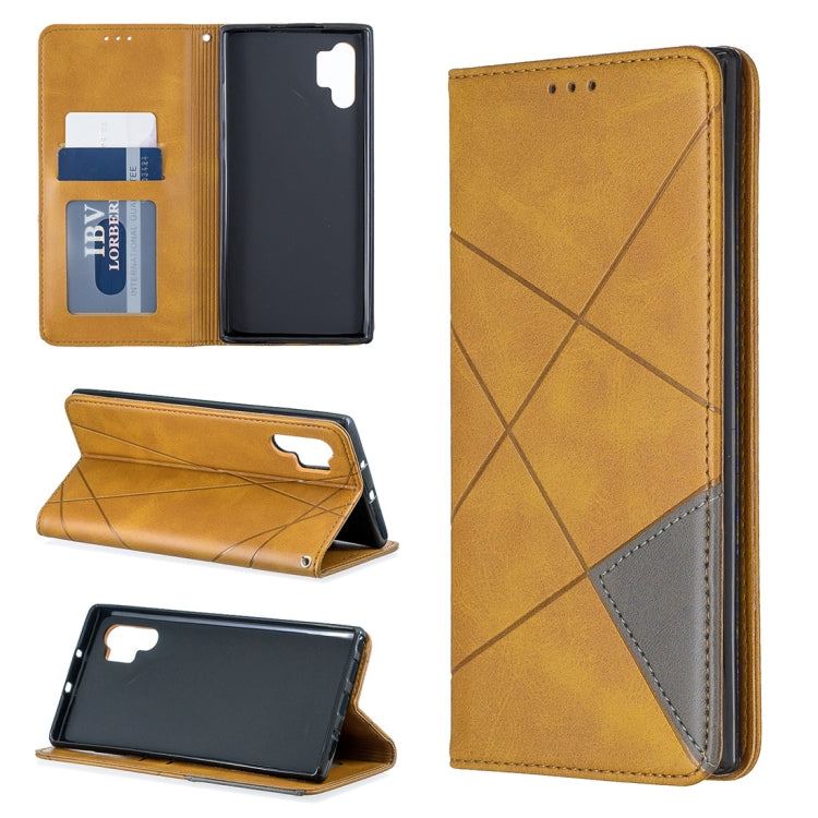 Rhombus Texture Horizontal Flip Magnetic Leather Case with Holder & Card Slots & Wallet For Galaxy Note10+