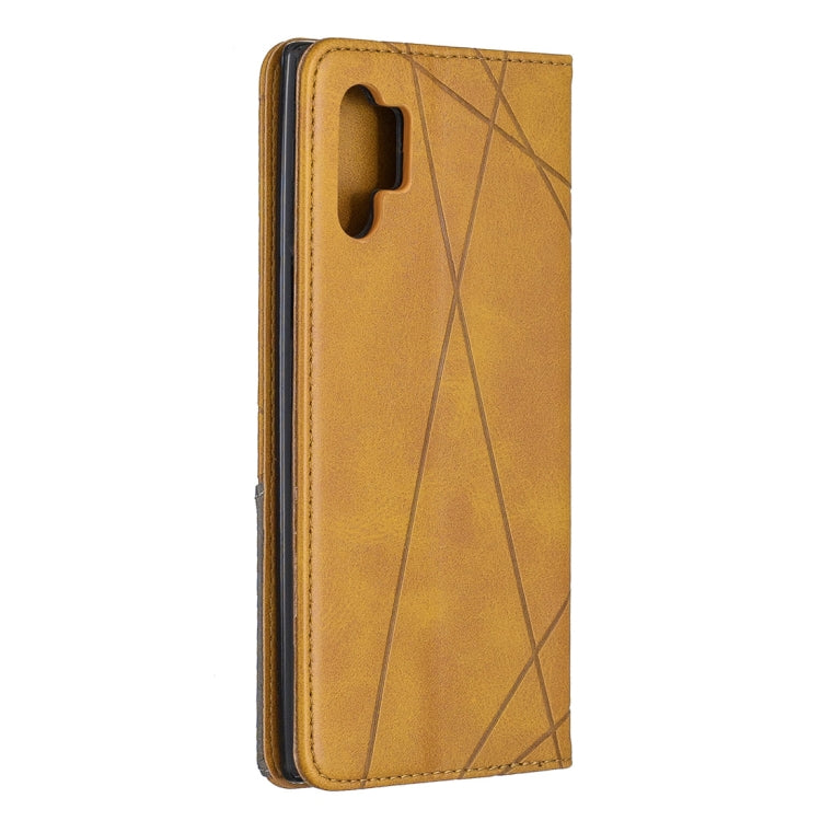 Rhombus Texture Horizontal Flip Magnetic Leather Case with Holder & Card Slots & Wallet For Galaxy Note10+