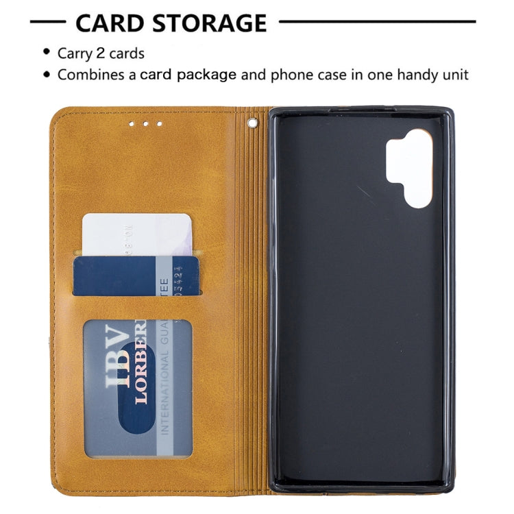 Rhombus Texture Horizontal Flip Magnetic Leather Case with Holder & Card Slots & Wallet For Galaxy Note10+
