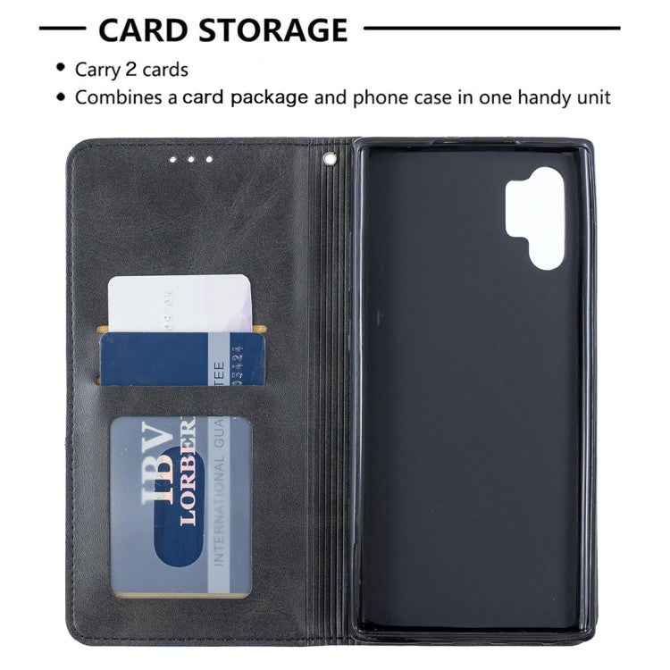 Rhombus Texture Horizontal Flip Magnetic Leather Case with Holder & Card Slots & Wallet For Galaxy Note10+