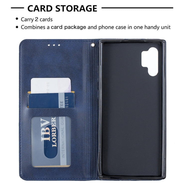 Rhombus Texture Horizontal Flip Magnetic Leather Case with Holder & Card Slots & Wallet For Galaxy Note10+