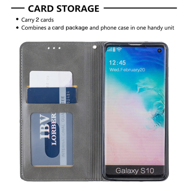 Rhombus Texture Horizontal Flip Magnetic Leather Case with Holder & Card Slots & Wallet For Galaxy S10