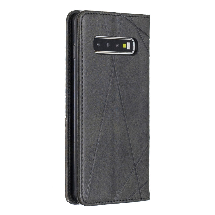 Rhombus Texture Horizontal Flip Magnetic Leather Case with Holder & Card Slots & Wallet For Galaxy S10