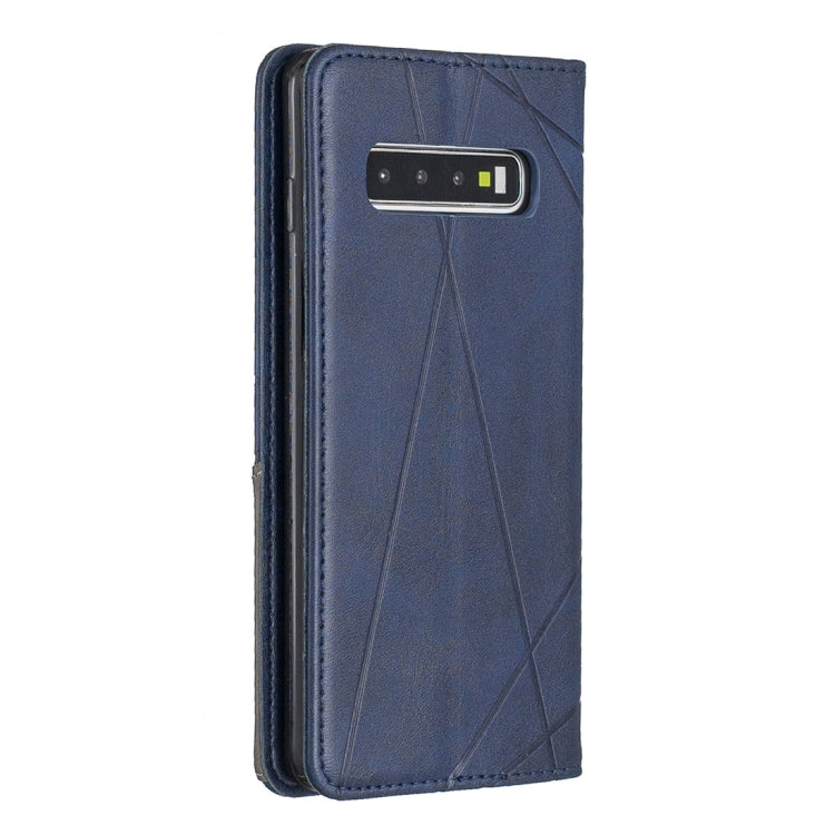 Rhombus Texture Horizontal Flip Magnetic Leather Case with Holder & Card Slots & Wallet For Galaxy S10