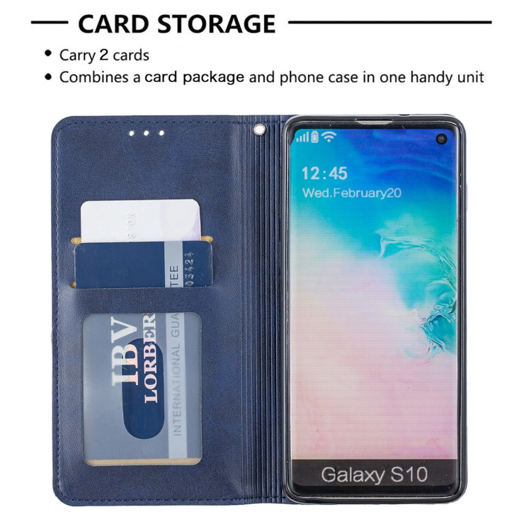 Rhombus Texture Horizontal Flip Magnetic Leather Case with Holder & Card Slots & Wallet For Galaxy S10
