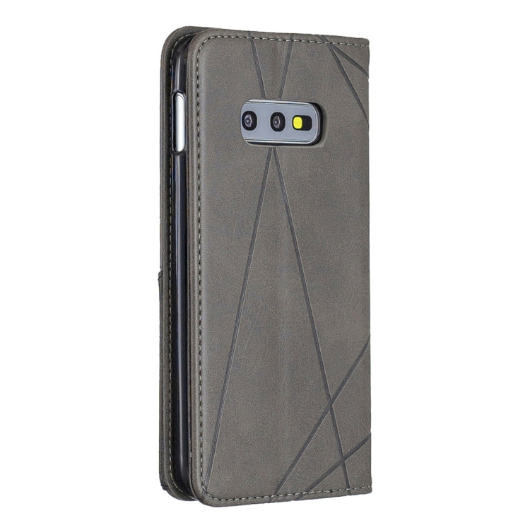 Rhombus Texture Horizontal Flip Magnetic Leather Case with Holder & Card Slots & Wallet For Galaxy S10e