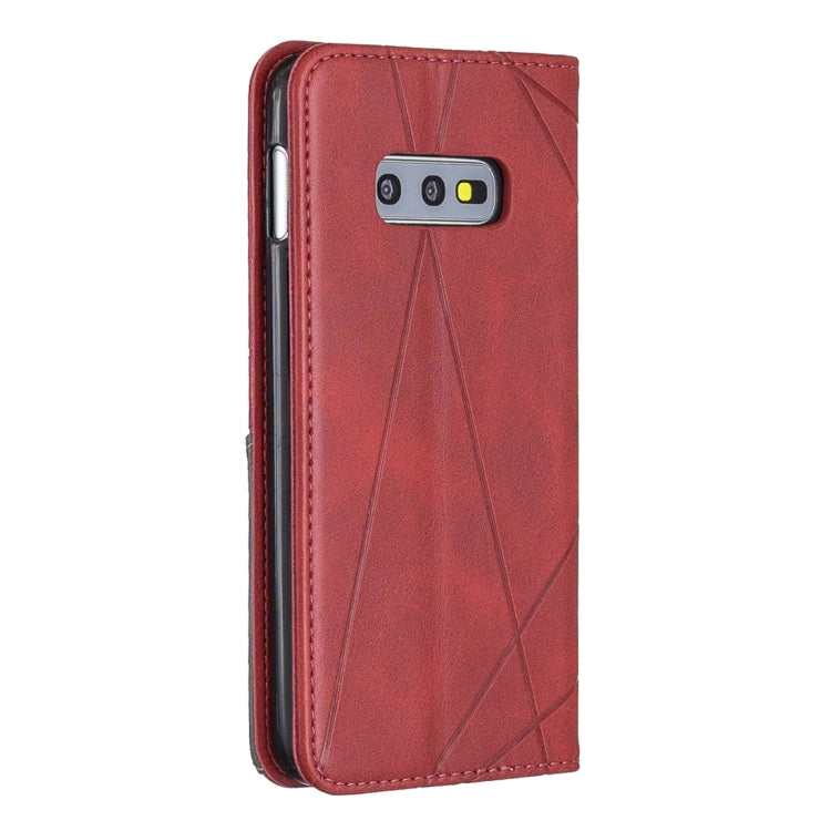 Rhombus Texture Horizontal Flip Magnetic Leather Case with Holder & Card Slots & Wallet For Galaxy S10e