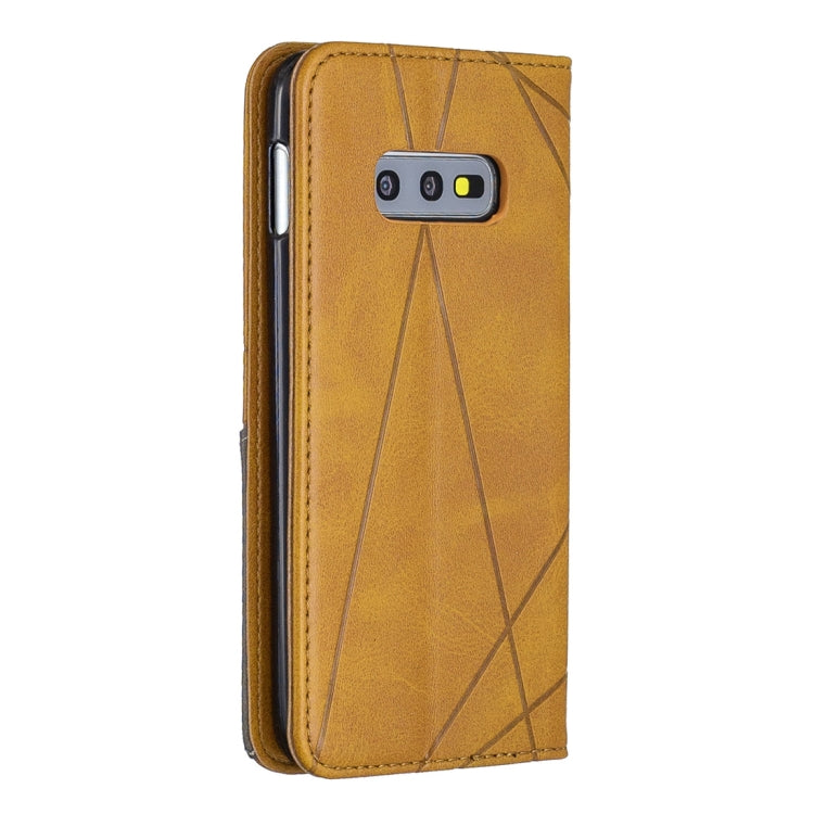 Rhombus Texture Horizontal Flip Magnetic Leather Case with Holder & Card Slots & Wallet For Galaxy S10e