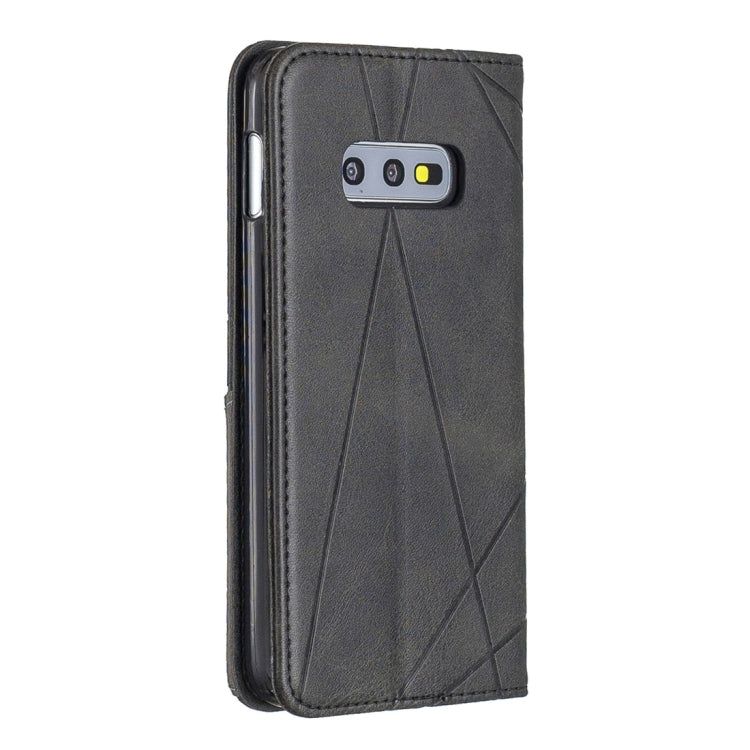 Rhombus Texture Horizontal Flip Magnetic Leather Case with Holder & Card Slots & Wallet For Galaxy S10e