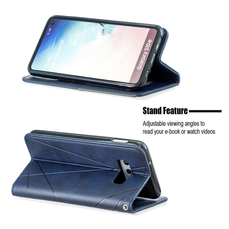Rhombus Texture Horizontal Flip Magnetic Leather Case with Holder & Card Slots & Wallet For Galaxy S10e