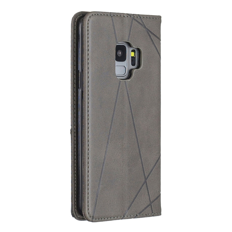 Rhombus Texture Horizontal Flip Magnetic Leather Case with Holder & Card Slots & Wallet For Galaxy S9