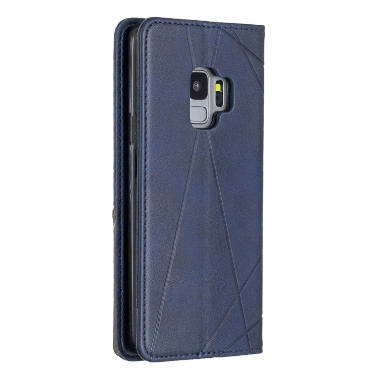 Rhombus Texture Horizontal Flip Magnetic Leather Case with Holder & Card Slots & Wallet For Galaxy S9