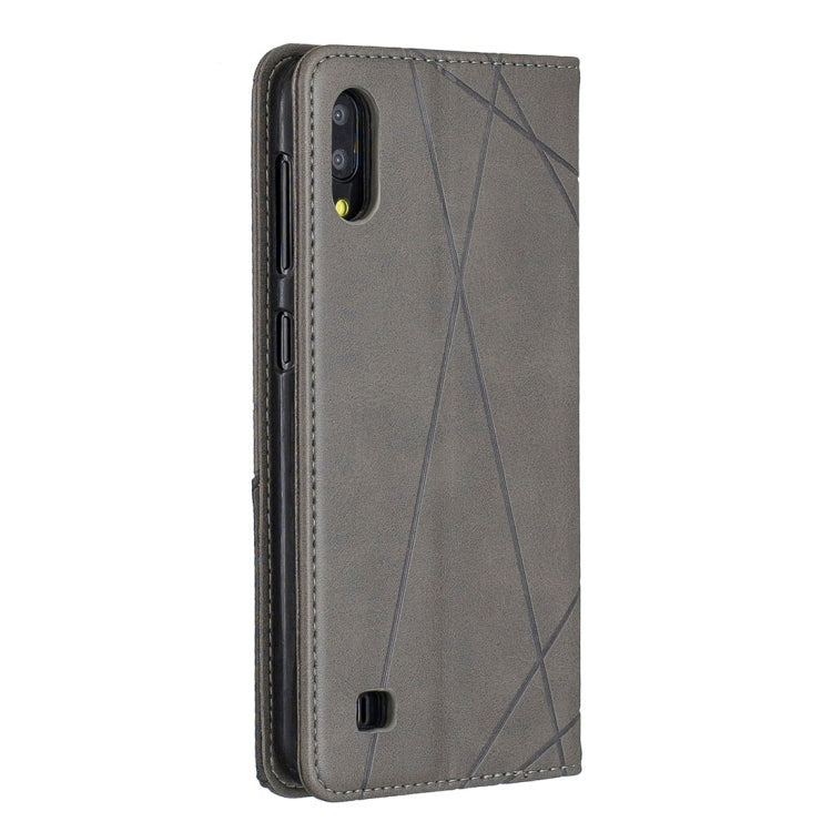 Rhombus Texture Horizontal Flip Magnetic Leather Case with Holder & Card Slots & Wallet For Galaxy A10 / M10