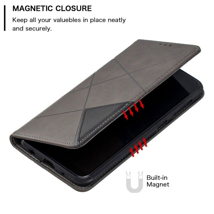 Rhombus Texture Horizontal Flip Magnetic Leather Case with Holder & Card Slots & Wallet For Galaxy A10 / M10