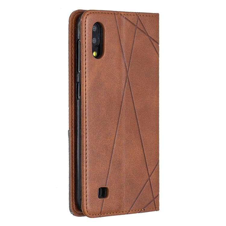 Rhombus Texture Horizontal Flip Magnetic Leather Case with Holder & Card Slots & Wallet For Galaxy A10 / M10