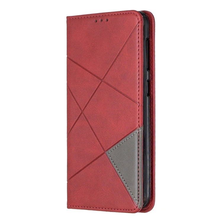 Rhombus Texture Horizontal Flip Magnetic Leather Case with Holder & Card Slots & Wallet For Galaxy A10 / M10
