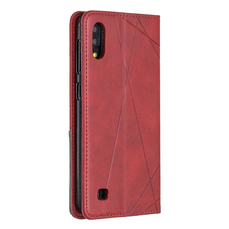 Rhombus Texture Horizontal Flip Magnetic Leather Case with Holder & Card Slots & Wallet For Galaxy A10 / M10
