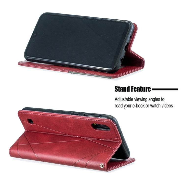 Rhombus Texture Horizontal Flip Magnetic Leather Case with Holder & Card Slots & Wallet For Galaxy A10 / M10