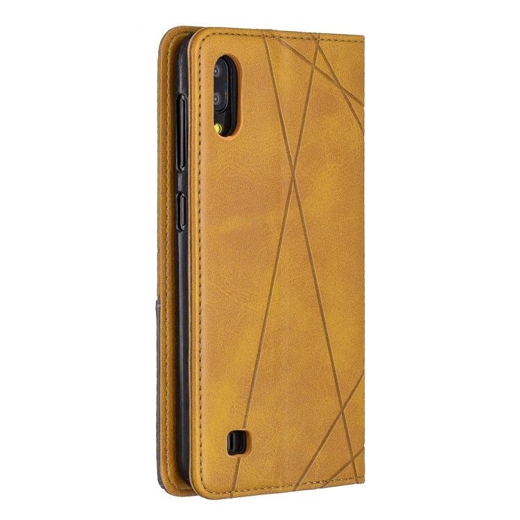 Rhombus Texture Horizontal Flip Magnetic Leather Case with Holder & Card Slots & Wallet For Galaxy A10 / M10