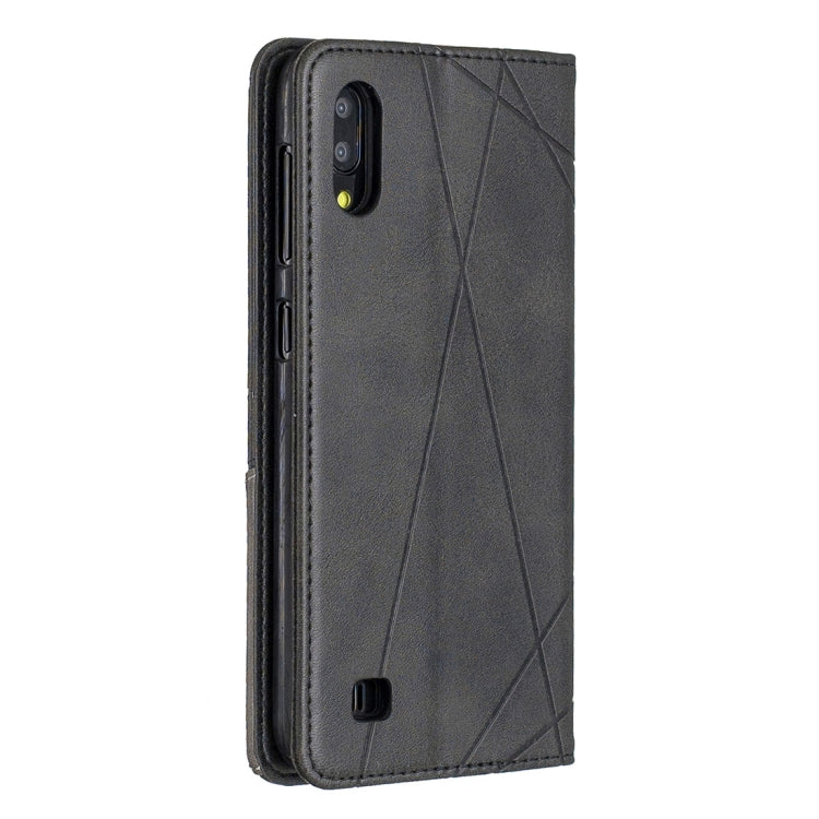 Rhombus Texture Horizontal Flip Magnetic Leather Case with Holder & Card Slots & Wallet For Galaxy A10 / M10