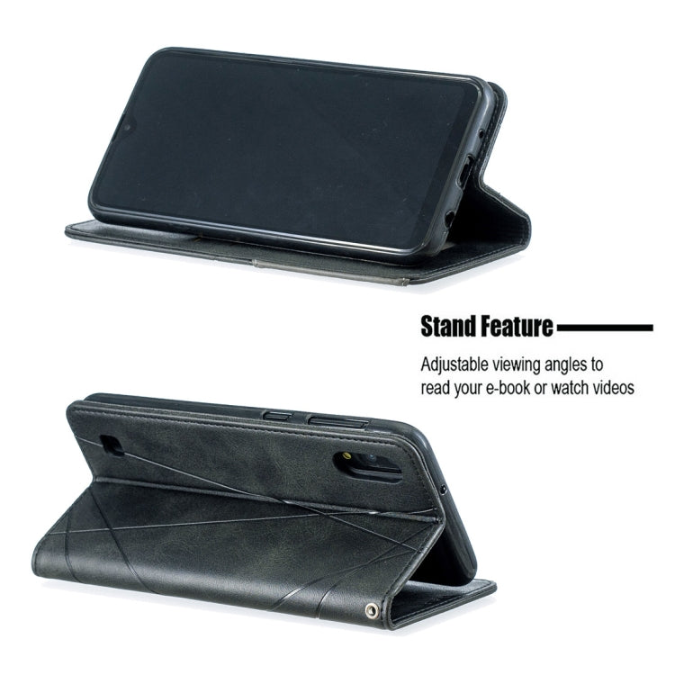 Rhombus Texture Horizontal Flip Magnetic Leather Case with Holder & Card Slots & Wallet For Galaxy A10 / M10